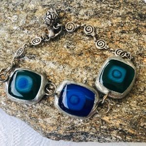 Sterling silver and eye of the tiger